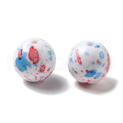 Baking Paint Opaque Acrylic Beads OACR-H049-03C-1