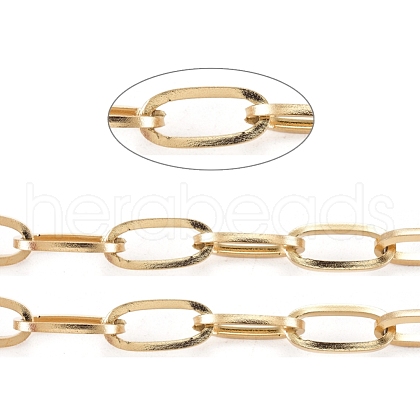 Ion Plating(IP) 304 Stainless Steel Paperclip Chains CHS-F009-02B-G-1