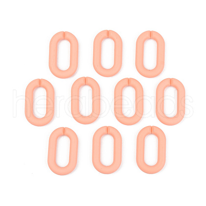 Opaque Spray Painted Acrylic Linking Rings OACR-T024-02-I02-1