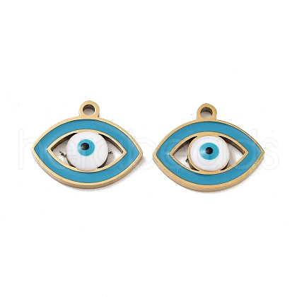 Ion Plating(IP) 316 Stainless Steel Enamel Charms STAS-U014-55G-02-1
