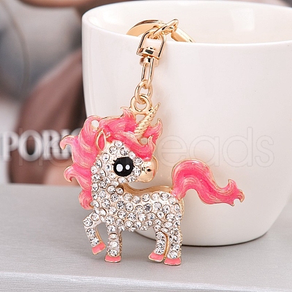 Alloy Rhinestone Keychains PW-WG72083-02-1
