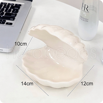 Shell Shape Ceramics Jewelry Plates PW-WGF2745-02-1