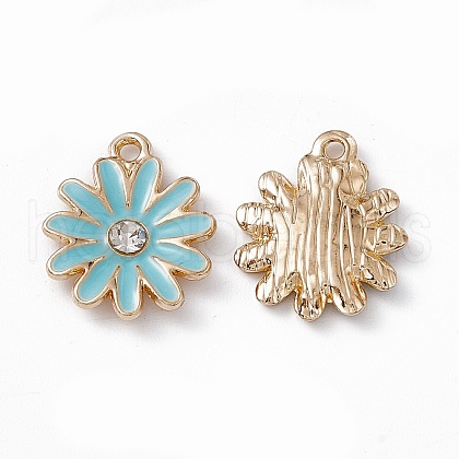 Alloy Rhinestone Pendants PALLOY-P287-01LG-03-1
