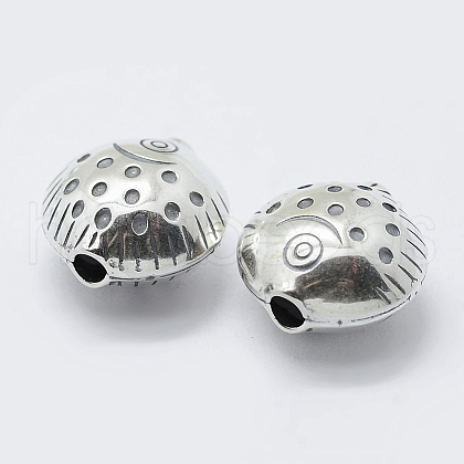 Thailand 925 Sterling Silver Beads STER-K171-08AS-1