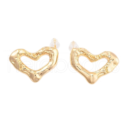 2Pcs Brass Stud Errings EJEW-B058-03G-1