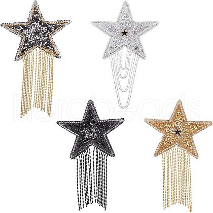 Fingerinspire Sparkling Rhinestone Iron on Patches DIY-FG0001-39-1