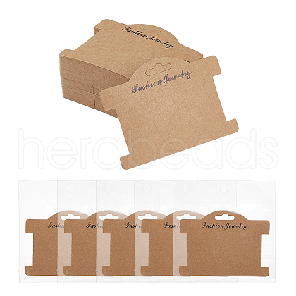 100Pcs Paper Bracelet Display Cards CDIS-WH0027-11B-02-1