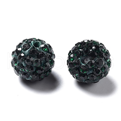 Pave Disco Ball Beads X1-RB-A130-10mm-19-1
