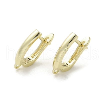 Brass Hoop Earring Findings KK-C048-10G-1