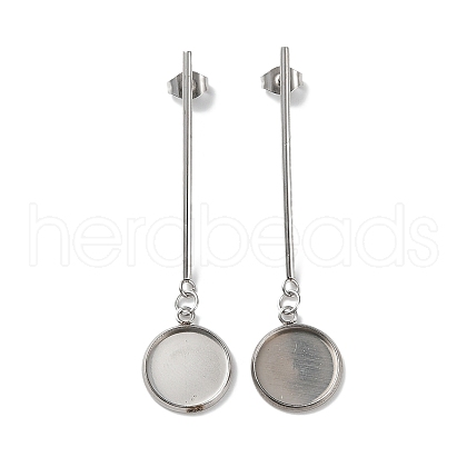 Non-Tarnish 304 Stainless Steel Stud Earring Findings STAS-P328-12P-1