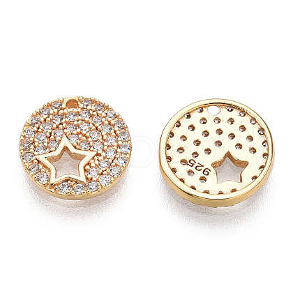 925 Sterling Silver Micro Pave Cubic Zirconia Charms STER-T004-65G-1