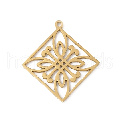 304 Stainless Steel Pendants STAS-G355-09G-1