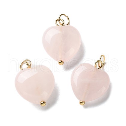 Natural Rose Quartz Pendants STAS-C120-09G-1