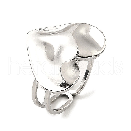 304 Stainless Steel Open Cuff Rings RJEW-Z018-26P-1