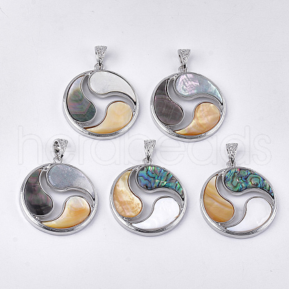 Mixed Shell Pendants SHEL-S275-06-1