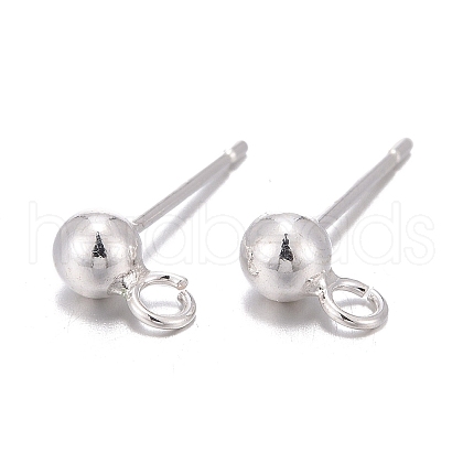 925 Sterling Silver Stud Earring Findings STER-S002-49-1