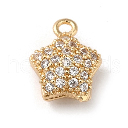 Brass Micro Pave Cubic Zirconia Pendant KK-F865-19G-1