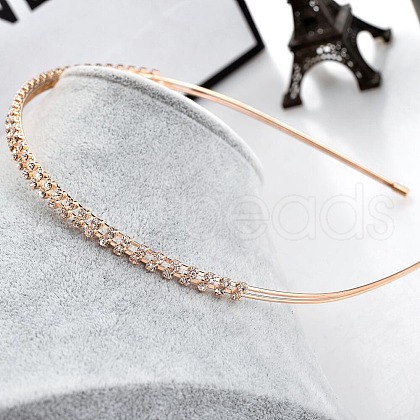 Iron with Rhinestone Hair Bands for Girl PW-WG72049-01-1
