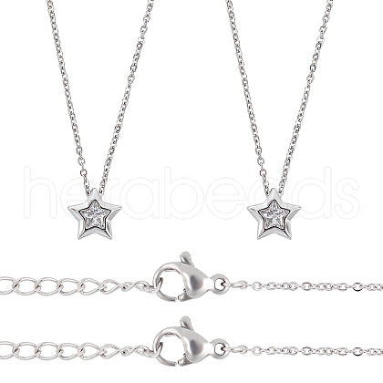 Unicraftale 304 Stainless Steel Pendant Necklaces NJEW-UN0001-03P-1