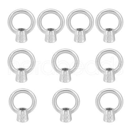 Unicraftale 10Pcs 304 Stainless Steel Lifting Eye Nuts FIND-UN0001-75B-1