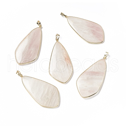 Natural Quartz Crystal Big Pendants G-P491-06G-02-1