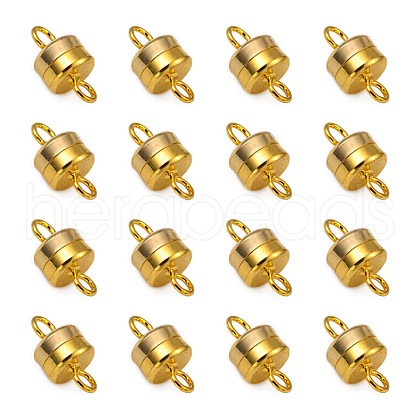 Column Brass Magnetic Clasps with Loops X-KK-M064-G-NR-1