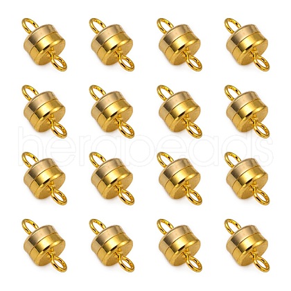 Column Brass Magnetic Clasps with Loops X-KK-M064-G-NR-1