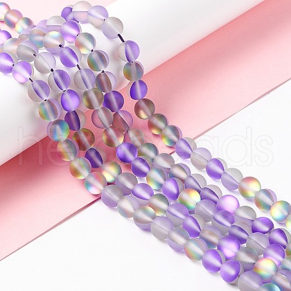 Synthetic Moonstone Beads Strands G-E573-01B-21-1