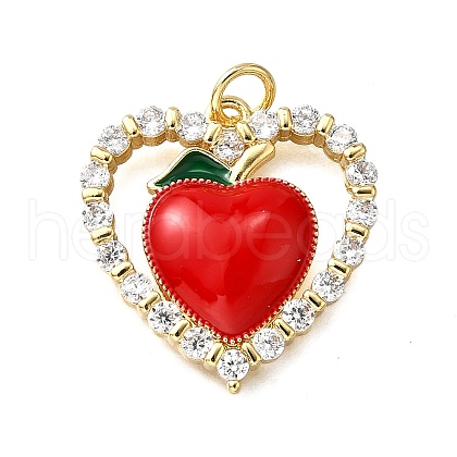Brass Enamel Pendants KK-B136-04G-03-1