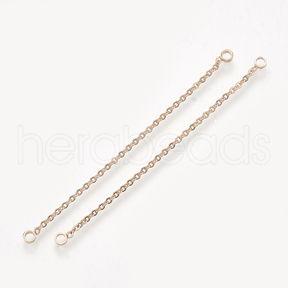 Brass Chain Links connectors KK-T044-03A-RG-1