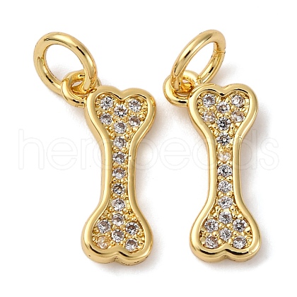 Brass Micro Pave Cubic Zirconia Pendants KK-P308-59G-1