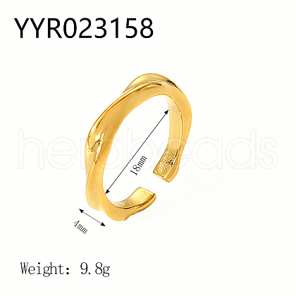 Minimalist Stainless Steel Cuff Rings RA9711-1-1