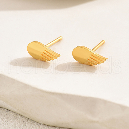 Fashionable and Versatile Stainless Steel Wing Stud Earrings for Women OS7902-1