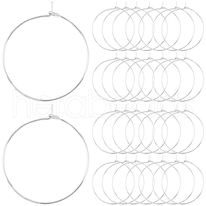 Beebeecraft 100Pcs 316 Surgical Stainless Steel Wine Glass Charms Rings STAS-BBC0005-97A-1