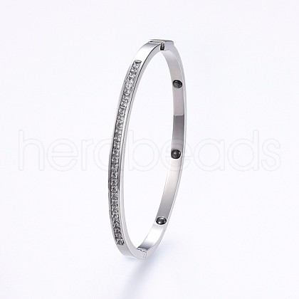 304 Stainless Steel Bangles BJEW-P223-20P-1