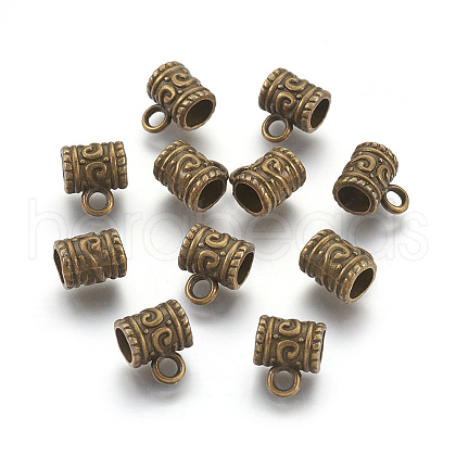 Tibetan Style Alloy Tube Bails K095T072-1