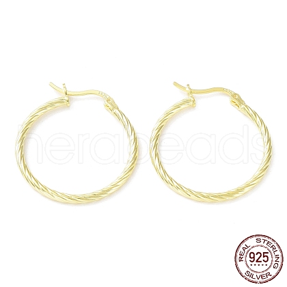 925 Sterling Silver Hoop Earrings EJEW-K258-03B-G-1