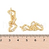 Brass Micro Pave Clear Cubic Zirconia Pendants KK-B111-03G-3