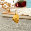 Stainless Steel Rhinestone Polygon Pendant Necklaces JX4099-1-3