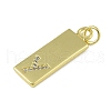 Brass Micro Pave Clear Cubic Zirconia Pendants KK-P266-06G-Y-2