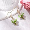Flower Handmade Glass Seed Beads & Acrylic Beads Dangle Earrings EJEW-MZ00359-04-1