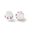 Brass Micro Pave Cubic Zirconia Bead KK-U067-08S-04-1