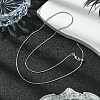 1mm Rack Plating Brass Snake Chain Adjustable Slider Necklaces for Women Men MAK-L044-38P-3