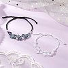 2Pcs 2 Colors Adjustable Nylon Thread Braided Bead Bracelets BJEW-JB11560-1