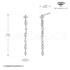 Flat Round with Horse Eye Tassel 925 Sterling Silver Clear Cubic Zirconia Stud Earrings FS-WGBB41B-01-1