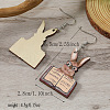 Cute Rabbit Wooden Dangle Earrings for Easter ZX2883-7-2