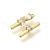 Brass Micro Pave Cubic Zirconia Pendants KK-M310-01G-08-2