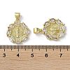 Rack Plating Brass Cubic Zirconia Pendants KK-M272-03G-3