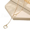 Double Hollow Heart Alloy Lariat Necklaces for Women FS-WG9B5F3-02-5