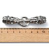 Tibetan Style 304 Stainless Steel Spring Gate Rings FIND-Z046-03AS-03-4